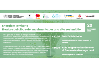 Energia e Territorio | Il valore del cibo e del movimento per una vita sostenibile