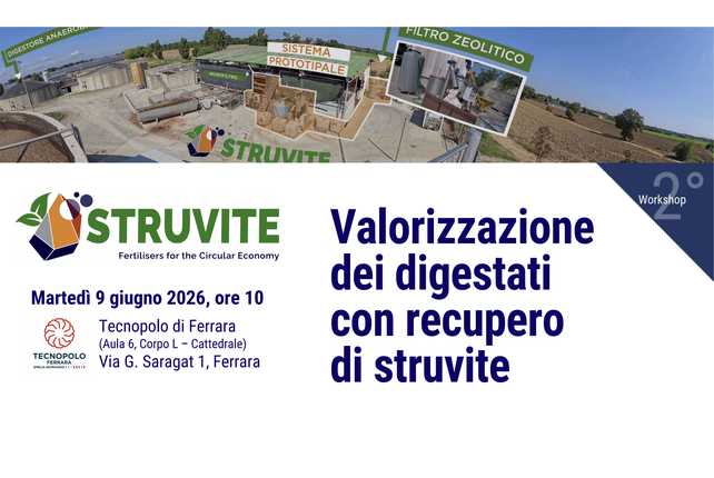 Workshop: Valorizzazione dei digestati con recupero di struvite