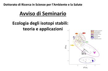 Seminario - Ecologia degli isotopi stabili: teoria e applicazioni