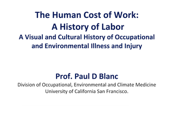 Seminario - The Human Cost of Work: A History of Labor